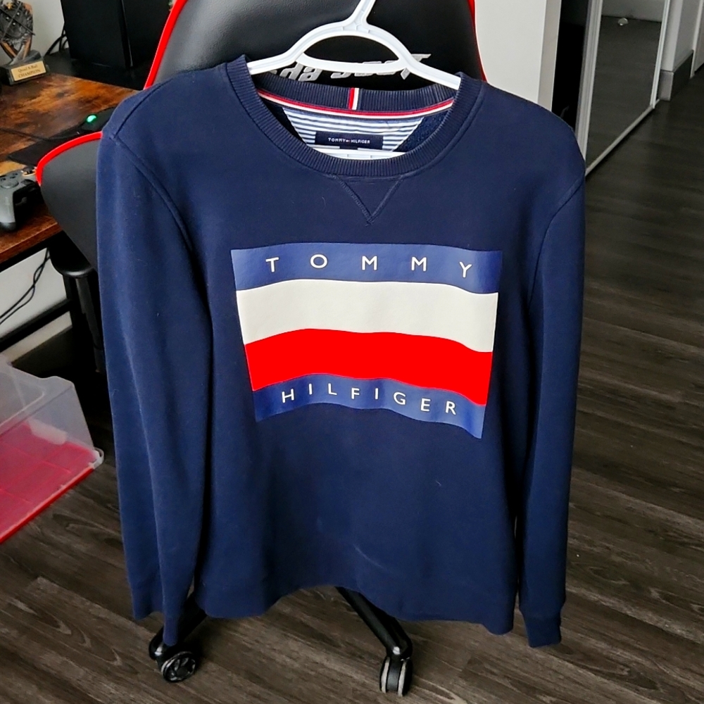 Medium Blue Tommy Hilfiger Crewneck Sweater
